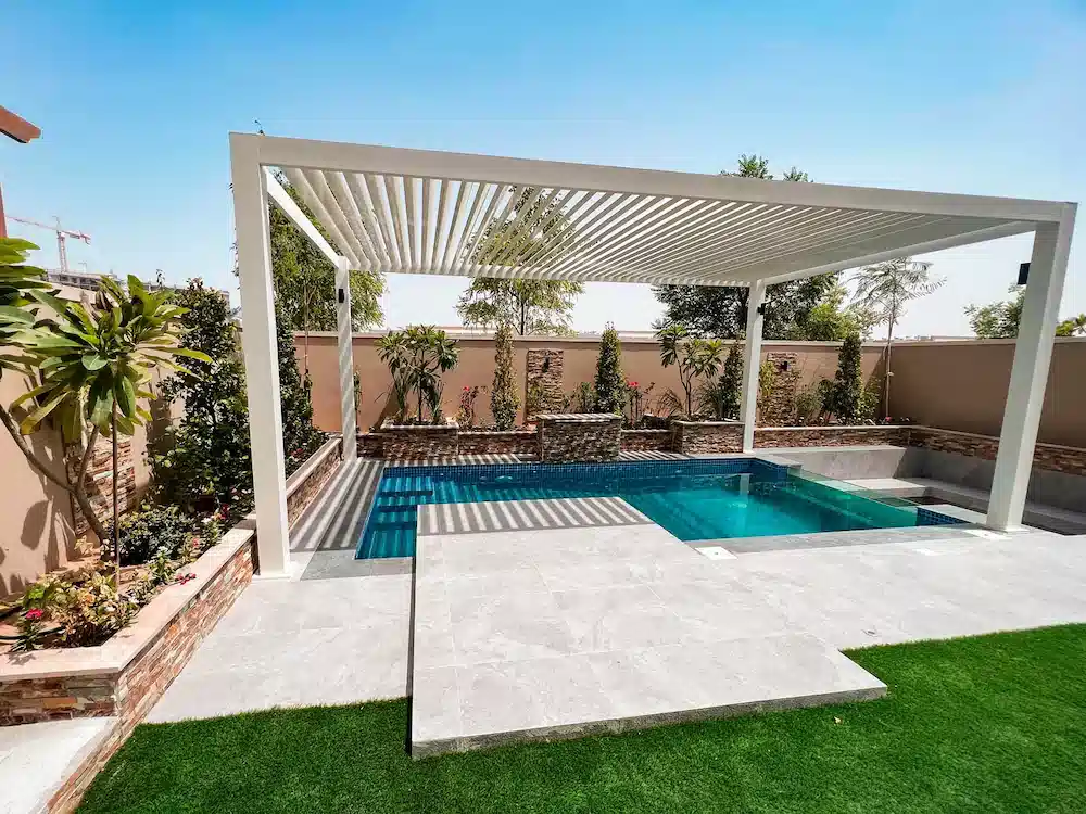swimming pool pergola, amjad canopy